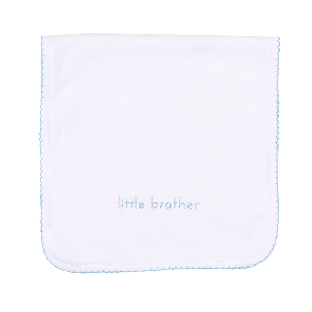 Little Brother Embroidered Burp Cloth (Fall '23)