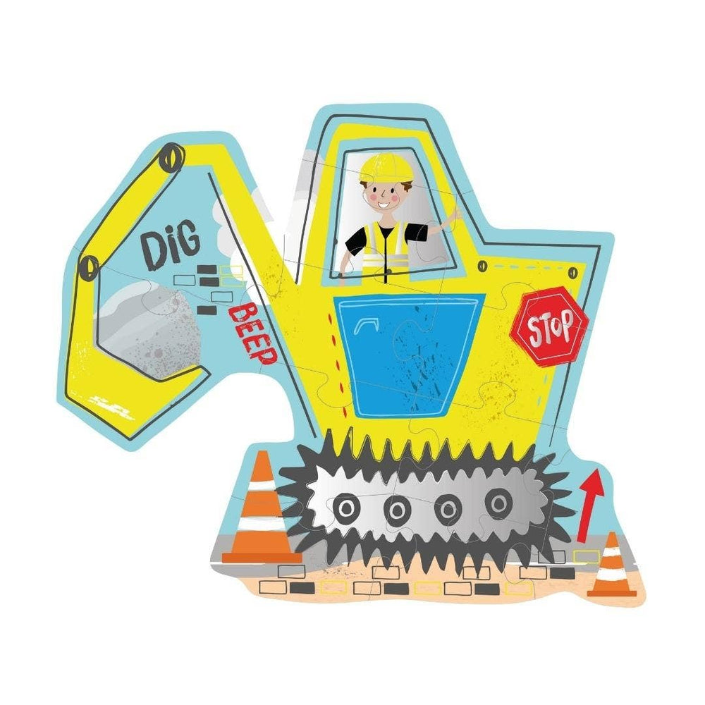 Digger Shaped Jigsaw Puzzle - 12 Pieces