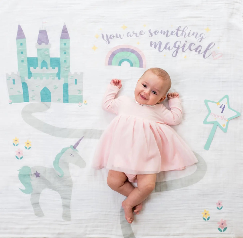 Baby's 1st Year Swaddle + Milestone Cards - Something Magic