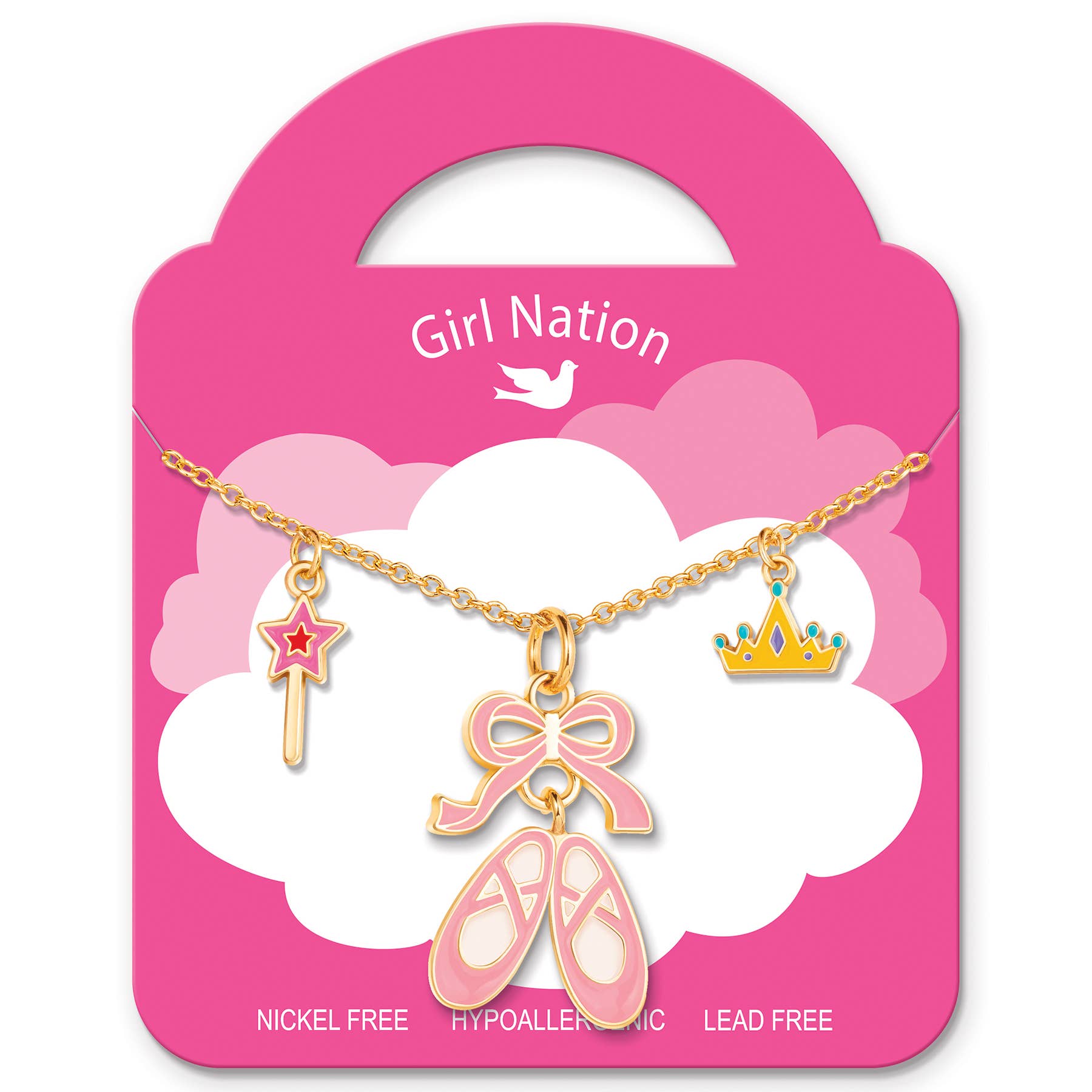 Charming Whimsy Necklace- Ballet Shoes