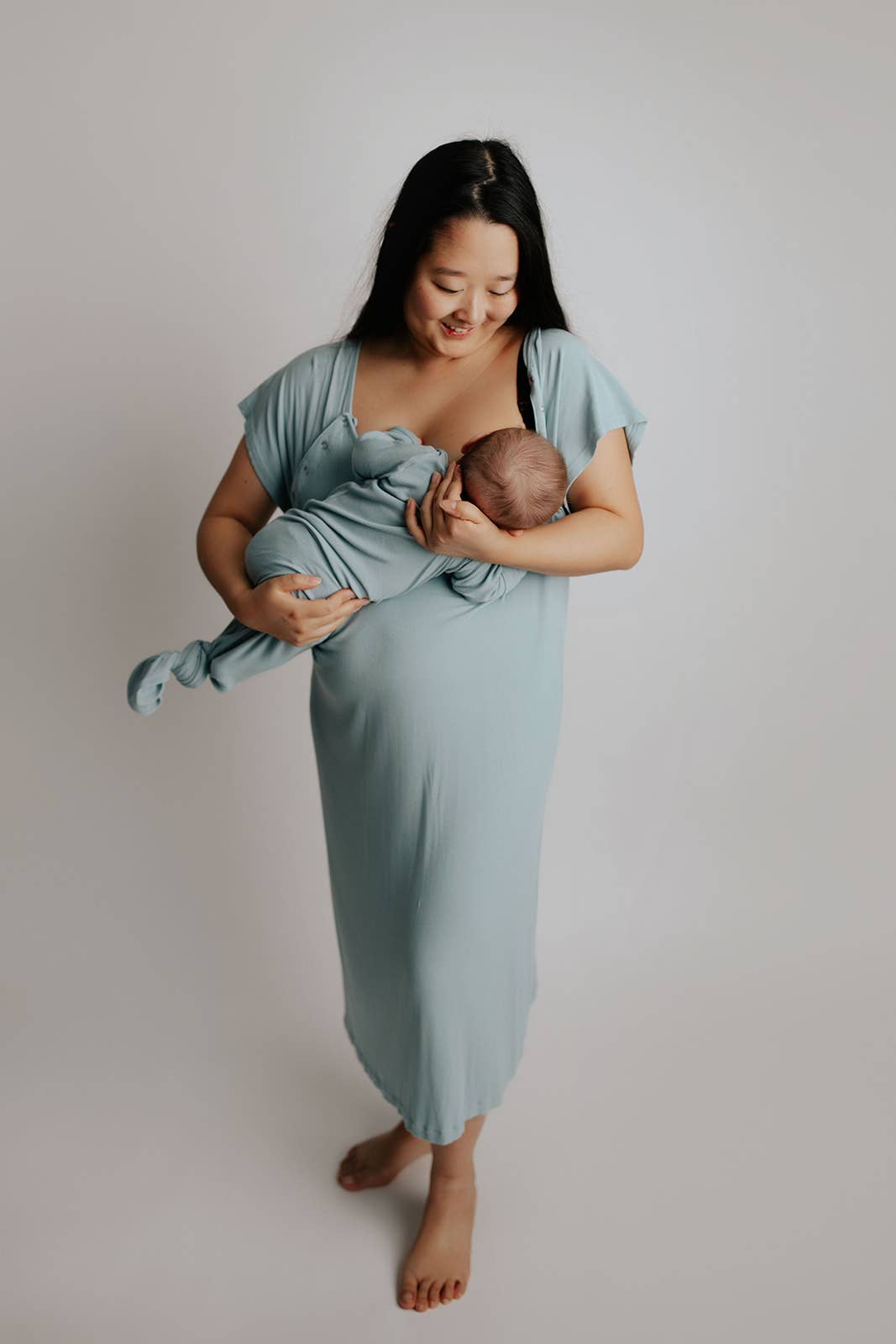 Blue Bird Maternity Mommy Labor and Delivery/ Nursing Gown