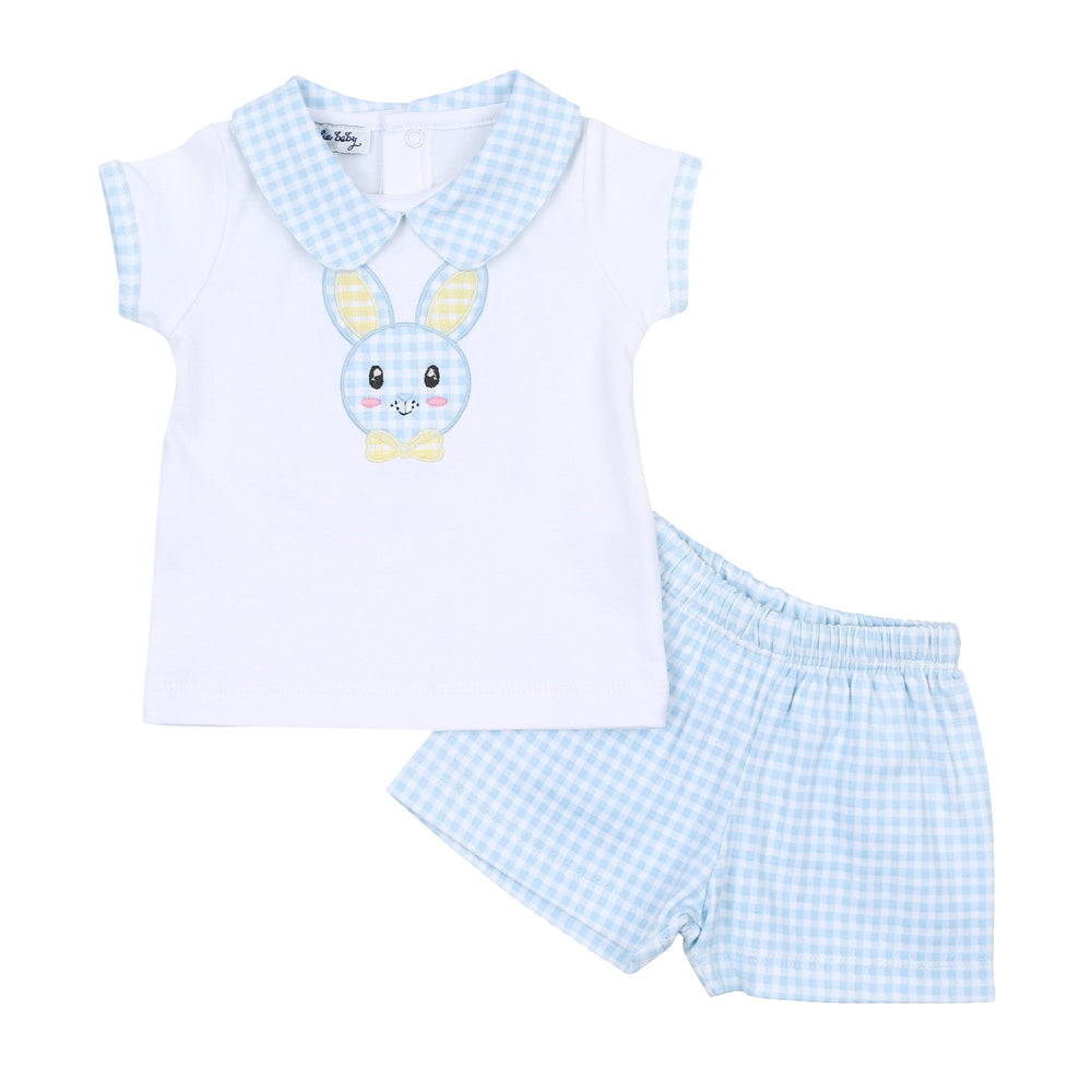 Lil' Bunny Applique Collared Toddler Short Set