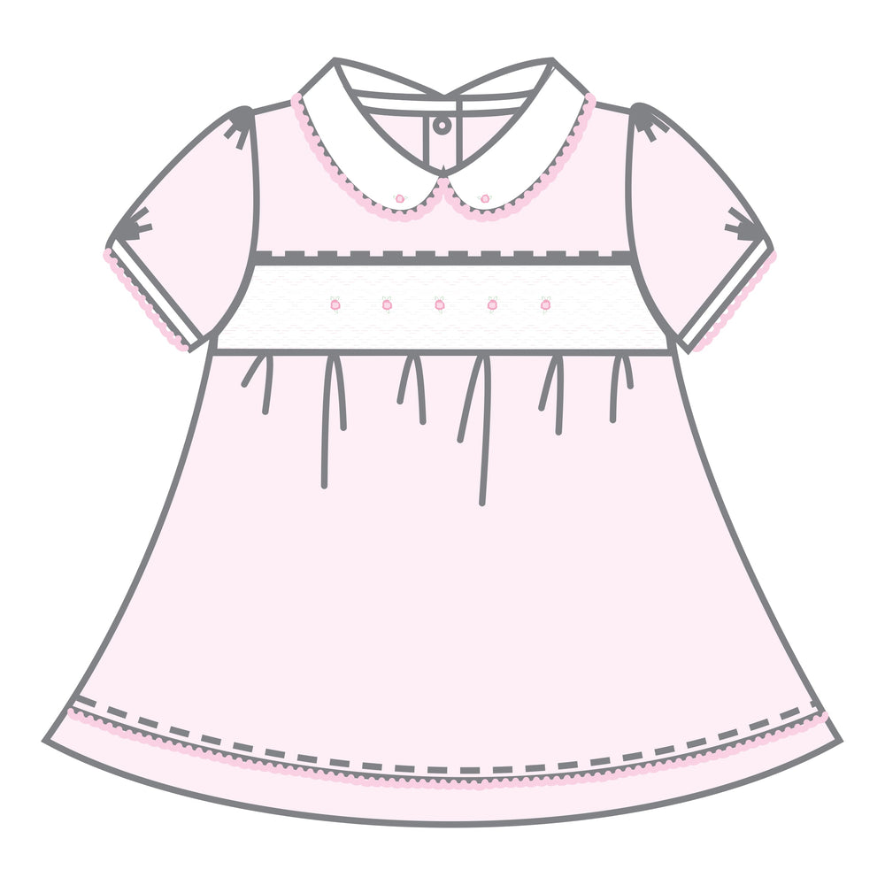 Fiona and Phillip Smocked Collared S/S Dress