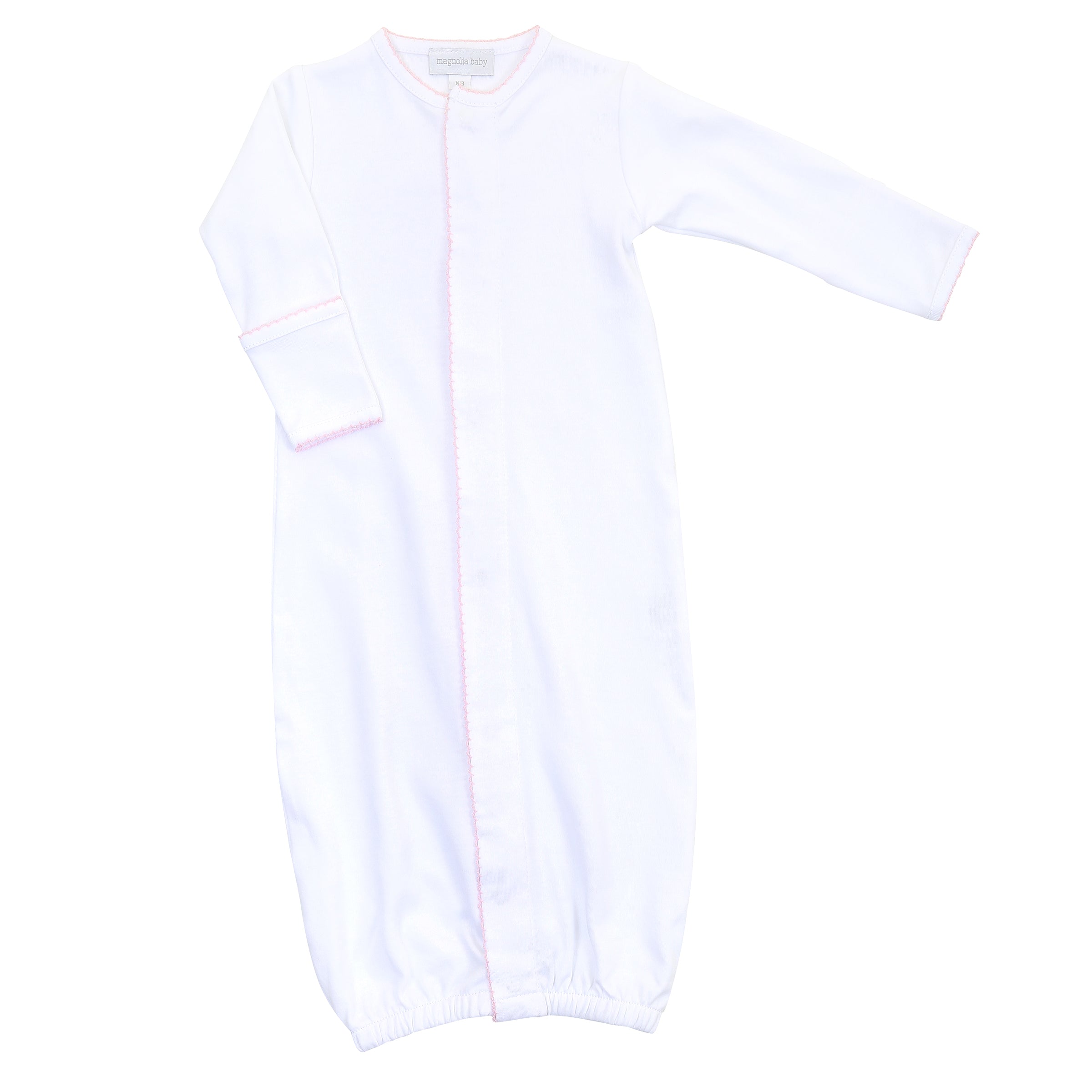 Converter Gown - White with Pink Trim