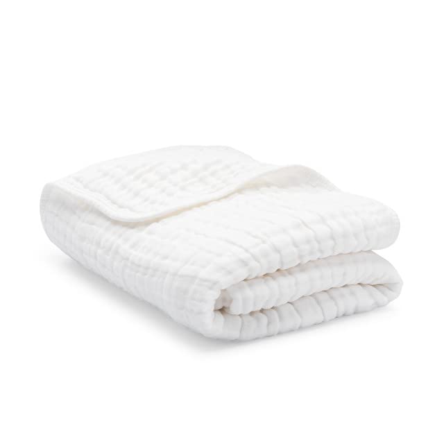 Muslin Cotton Baby Blanket - White