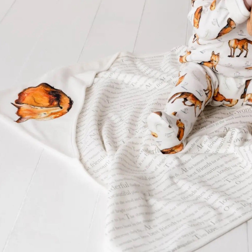 Dexter Fox Hooded Baby Blanket