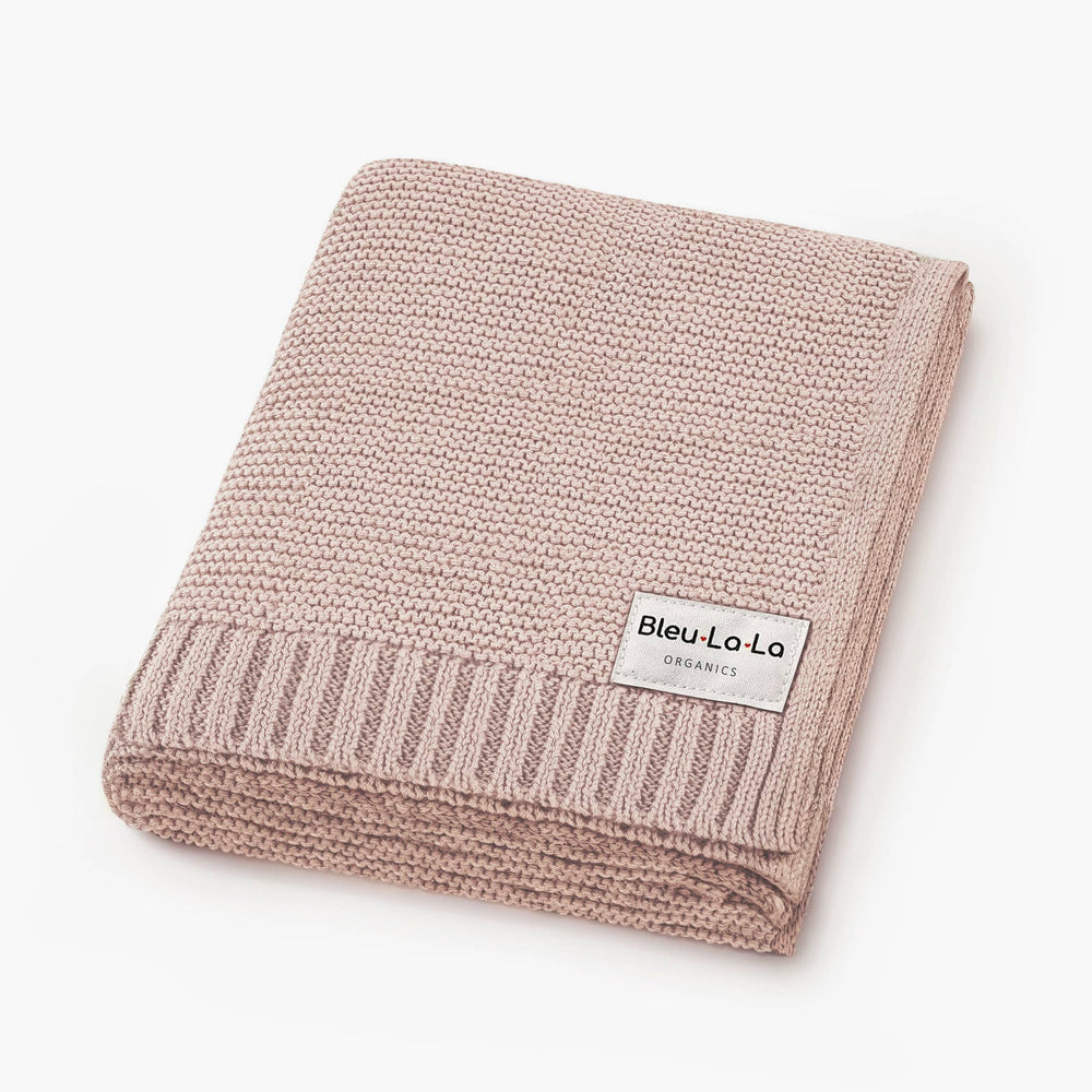Organic Cotton Baby Blanket: Blush Pink