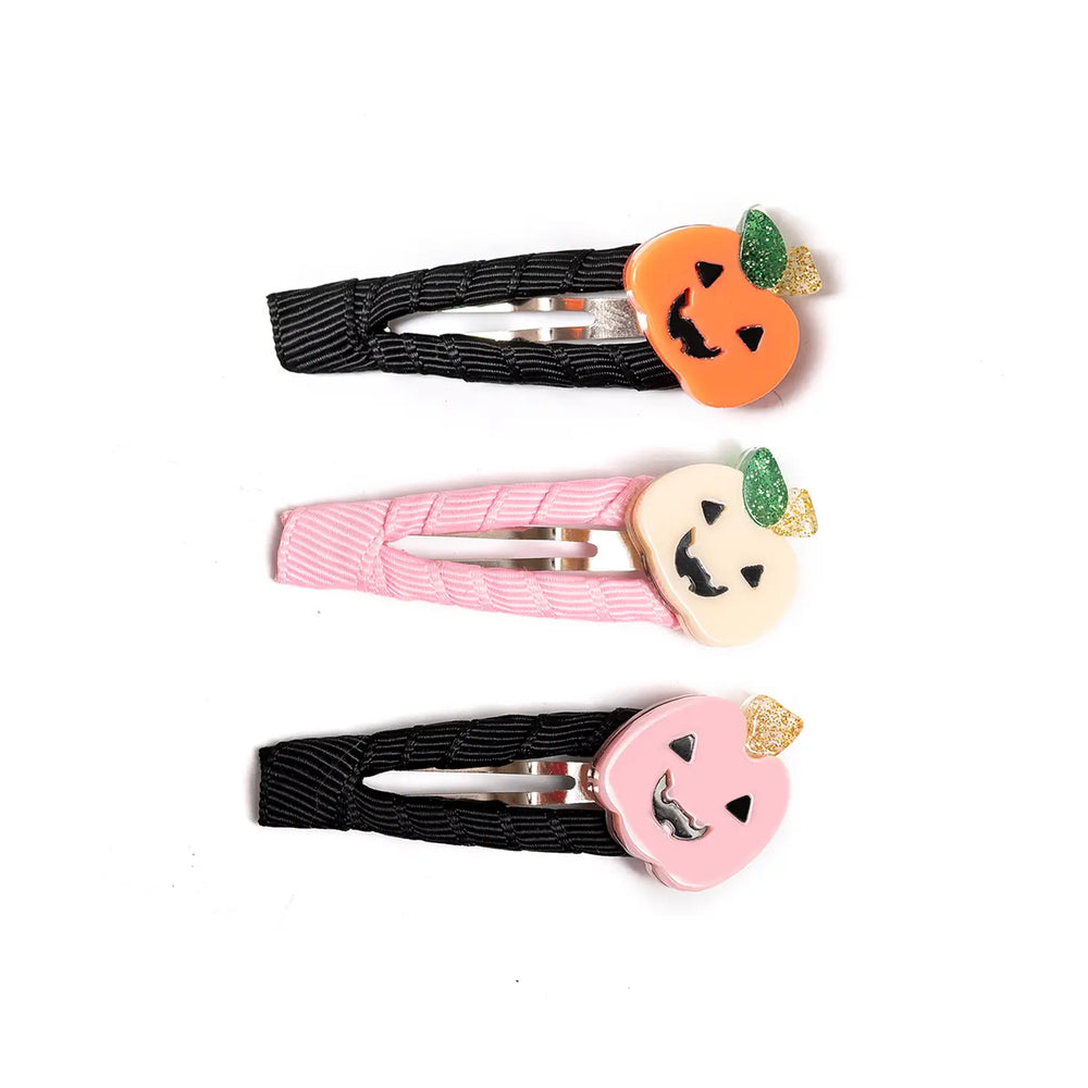 Pastel Pumpkin Snap Clip Set (3)