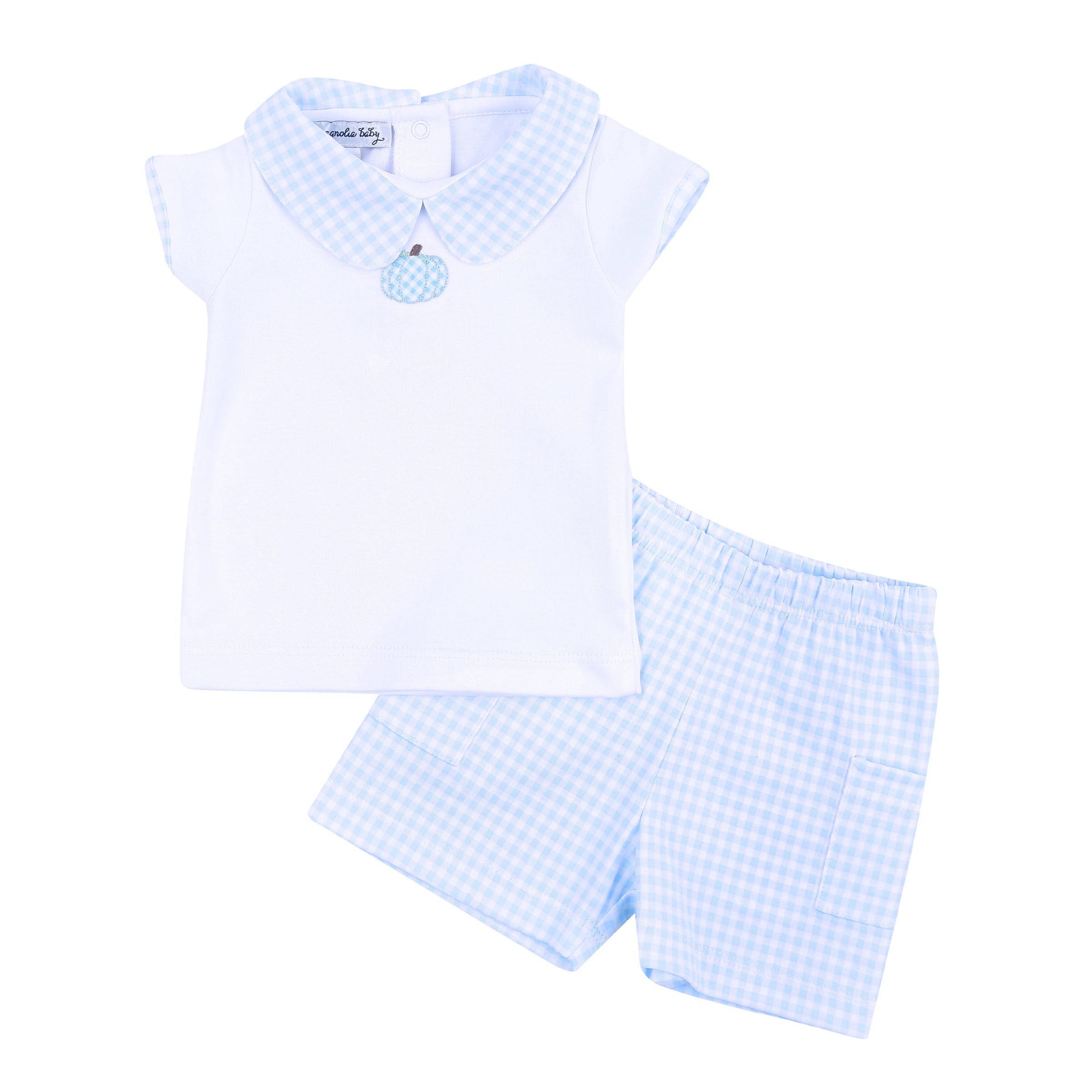 Sweet Pumpkin Blue Toddler Short Set