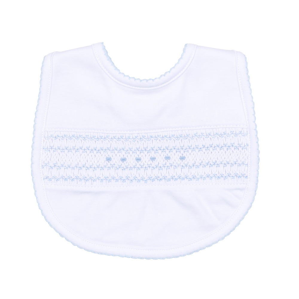 Taylor & Tyler Blue Smocked Bib