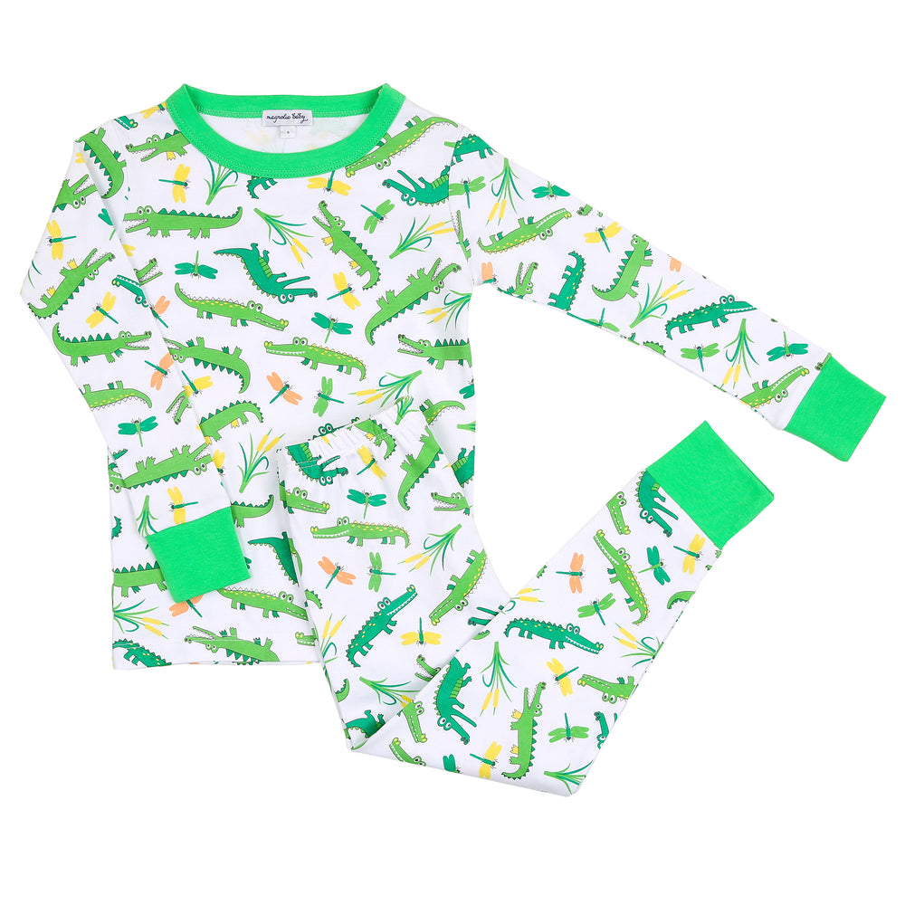 Gators Print Long Pajamas - Green