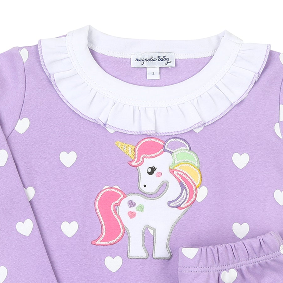 Sweet Unicorn Ruffle Long Pajamas