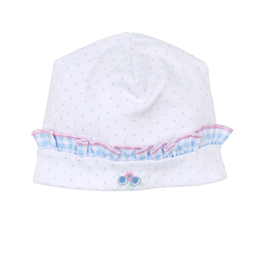 Anna's Classics Embroidered Ruffle Hat