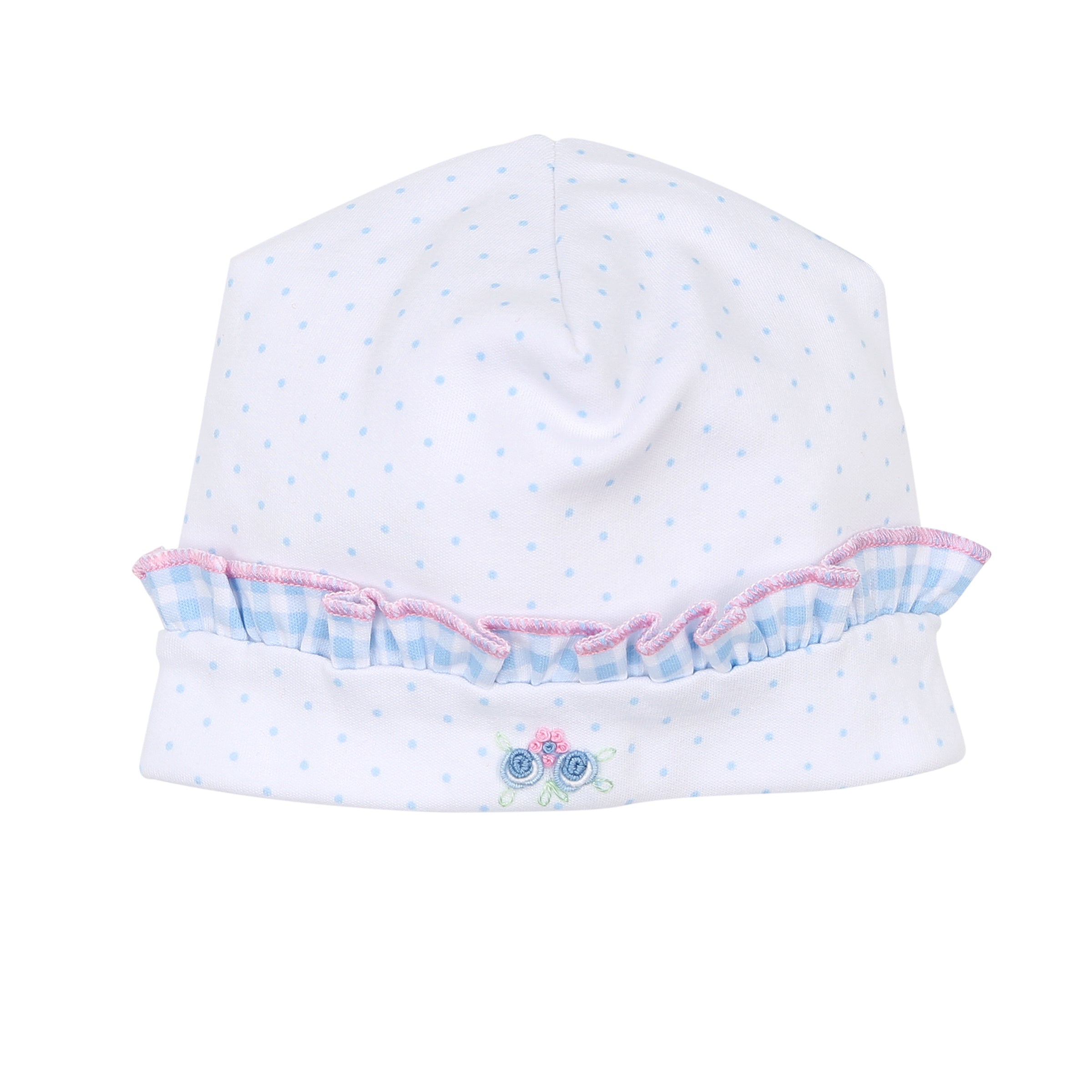 Anna's Classics Embroidered Ruffle Hat