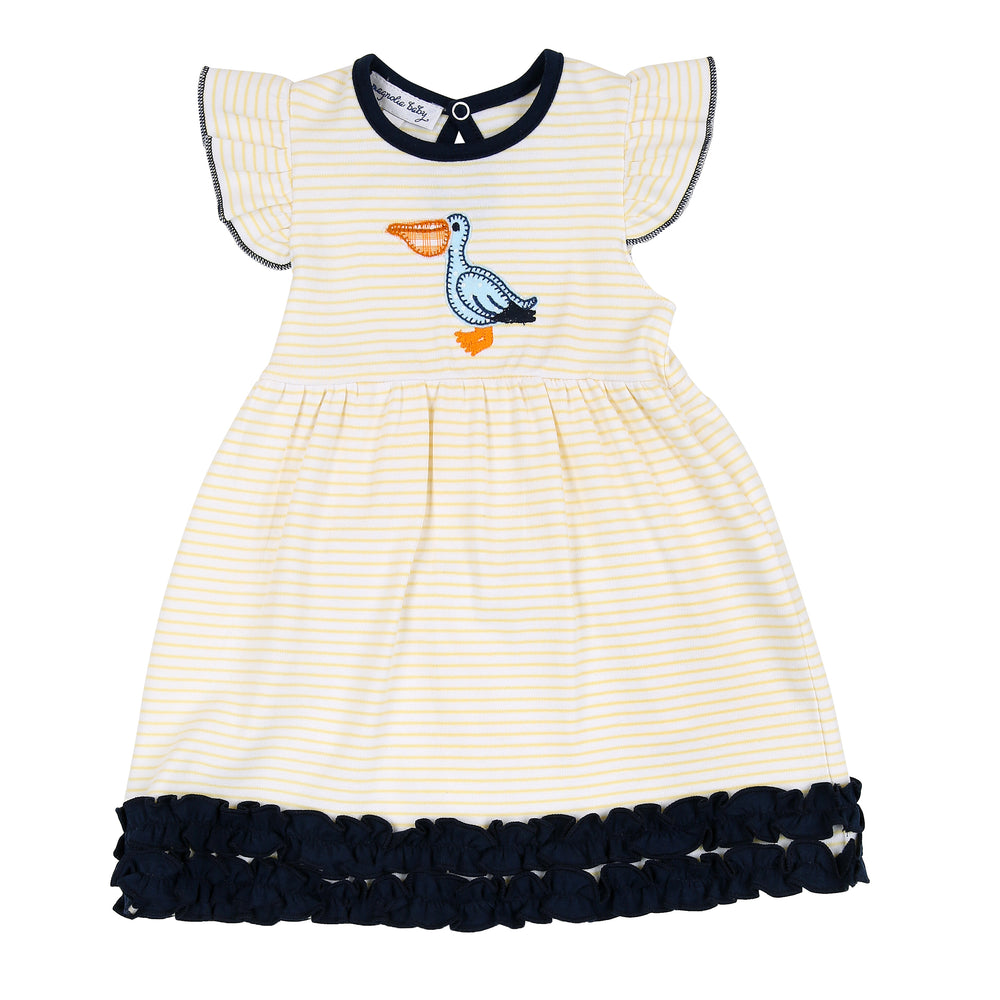 Pelican Beach Flutters Dress + Diaper Cover