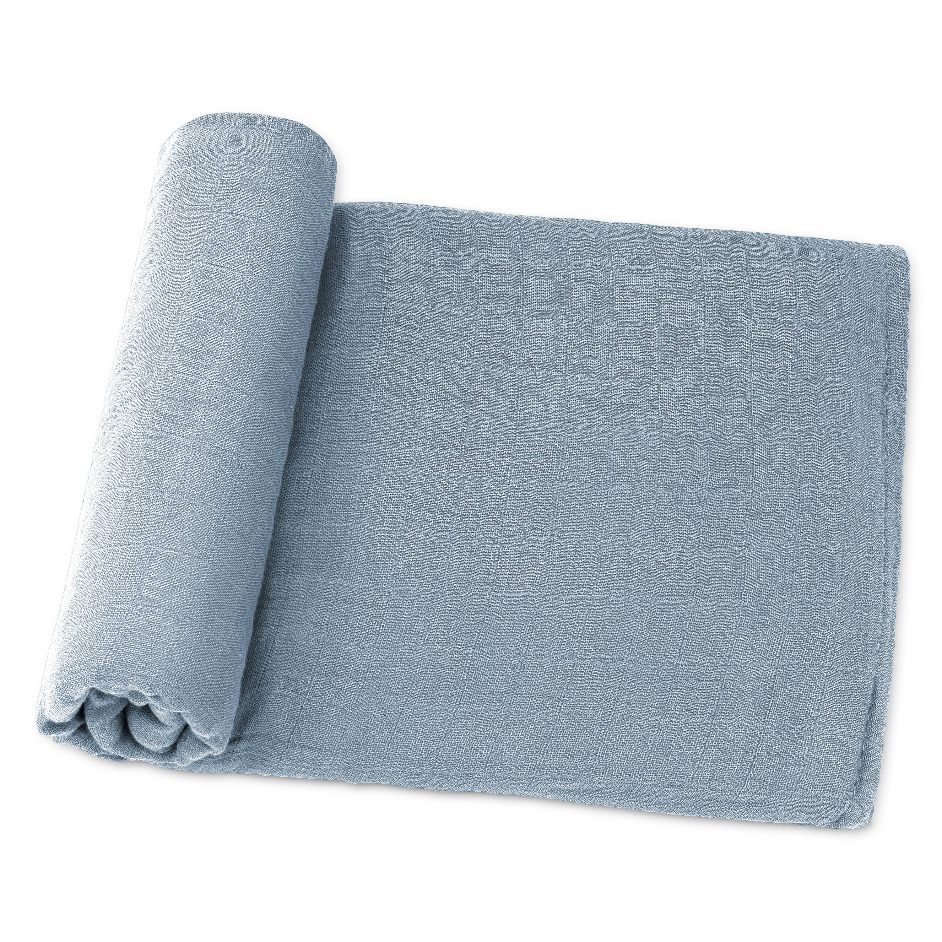 Muslin Swaddle Blanket - Pacific Blue