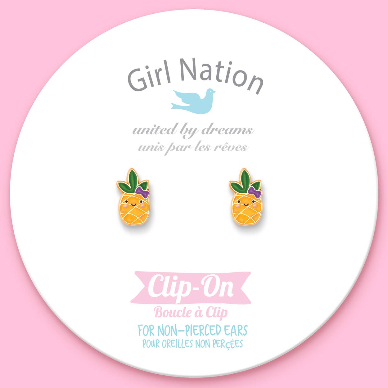 Pineapple Clip On Earrings