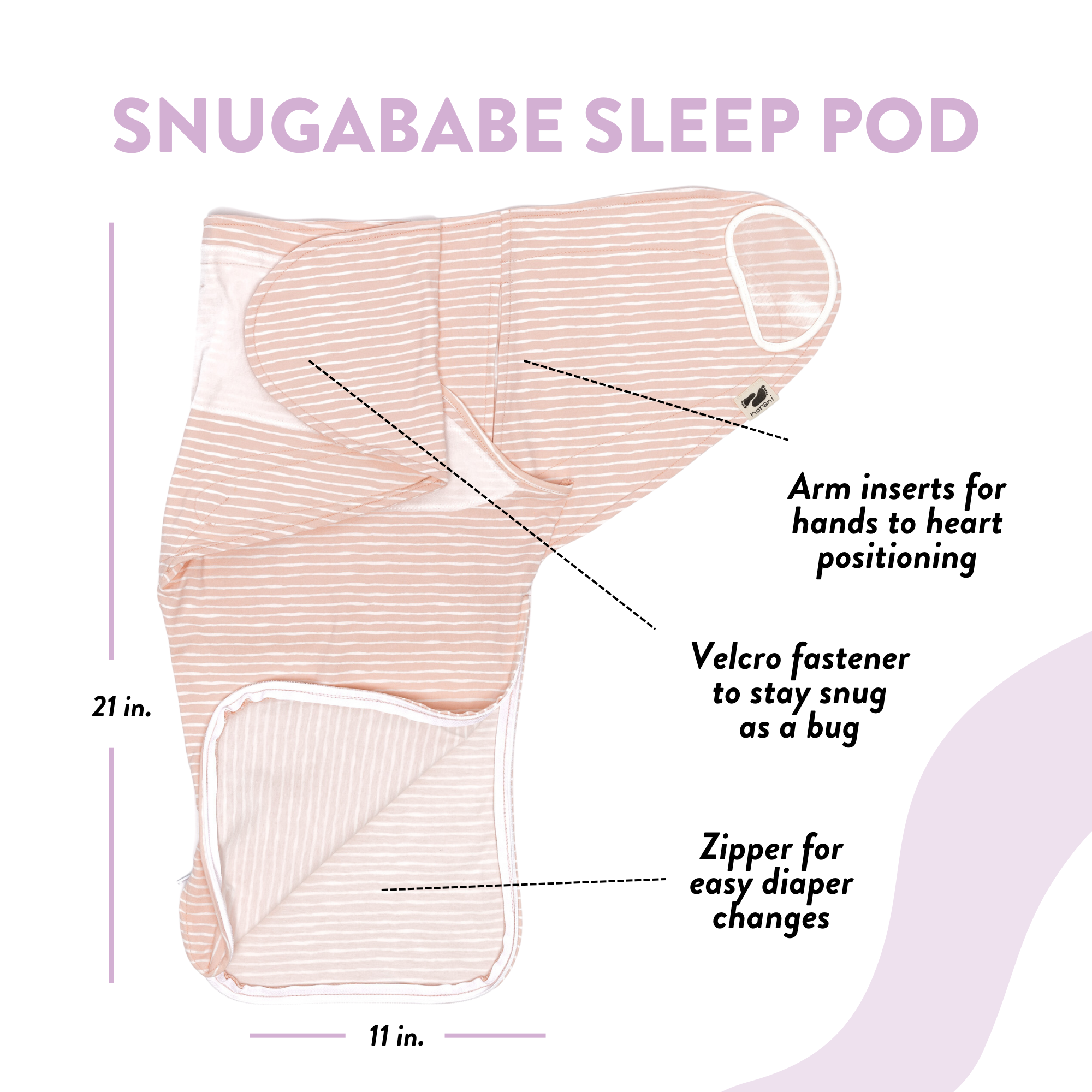 Pink Stripes Snugababe Swaddle™ Sleep Pod
