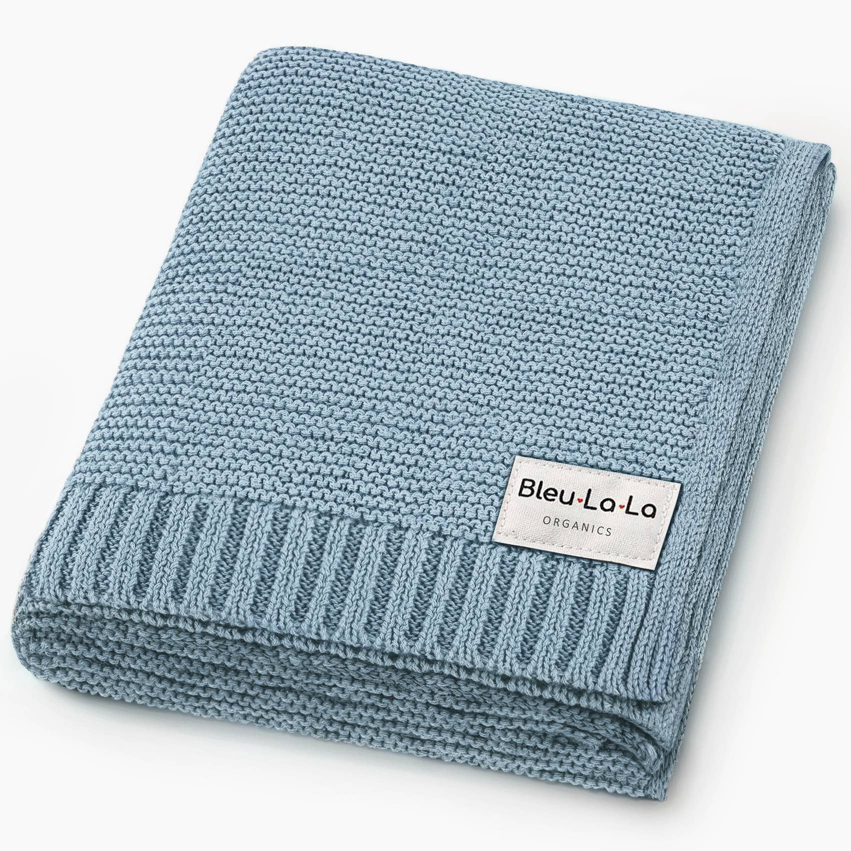 Organic Cotton Baby Blanket: Sky Blue