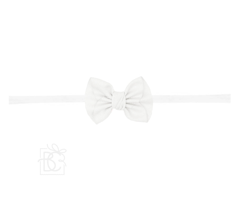 Mini Anne Bow Headband - White