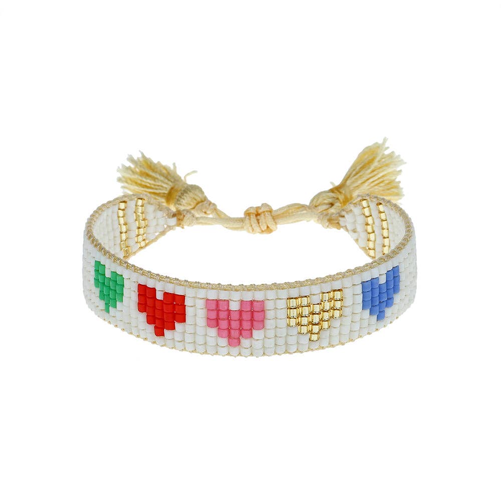 Rainbow Hearts Kids' Bracelet