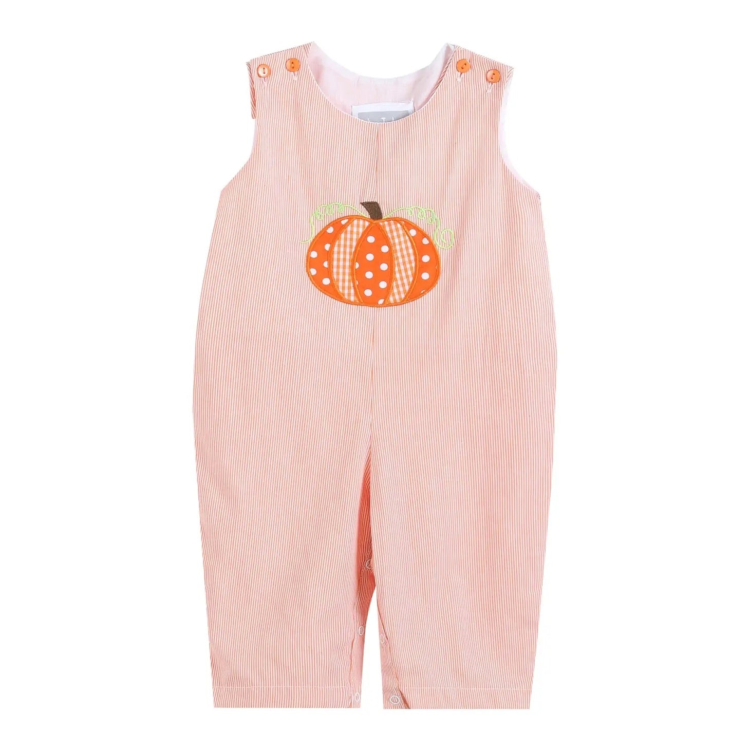 Pinstripe Pumpkin Overalls