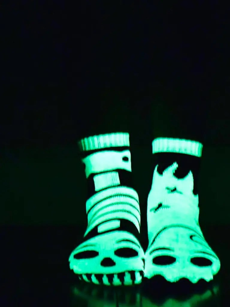 Halloween Ghost & Skeleton Mismatched Socks