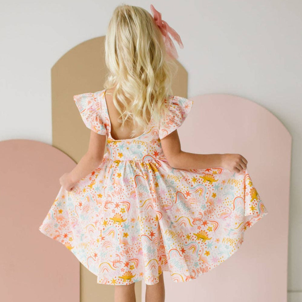 Dreamy Dino Olivia Twirl Dress