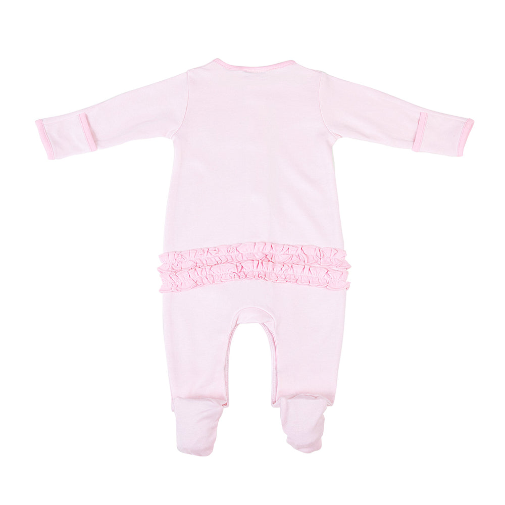 Darling Football Embroidered Ruffle Footie