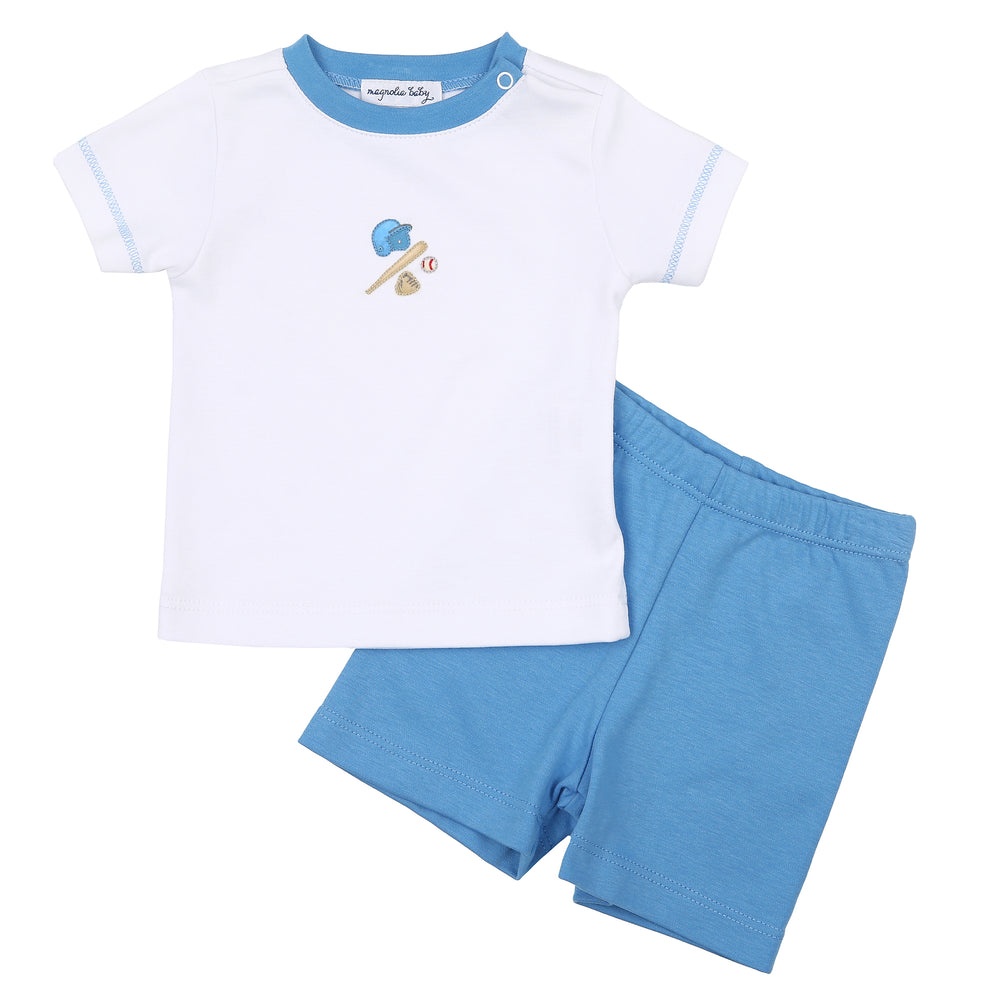 Field of Dreams Embroidered Toddler Short Set