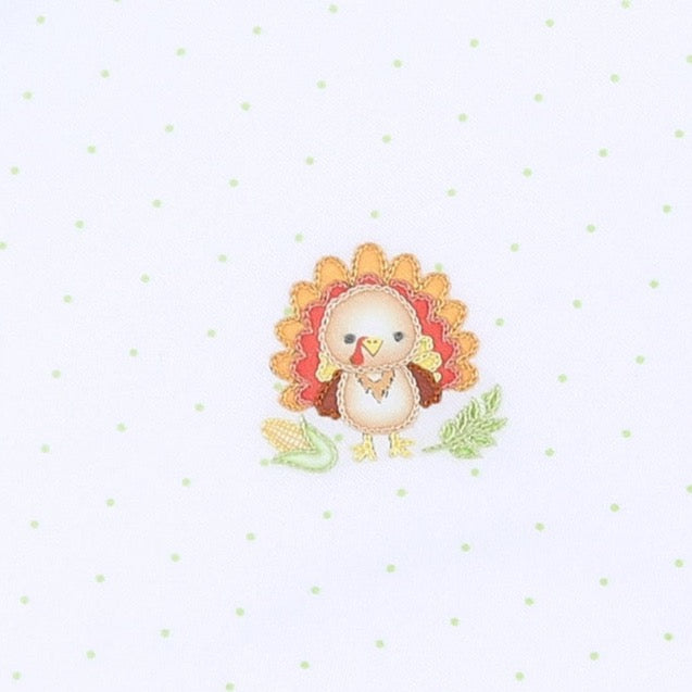 Giving Thanks Embroidered Girl Bubble