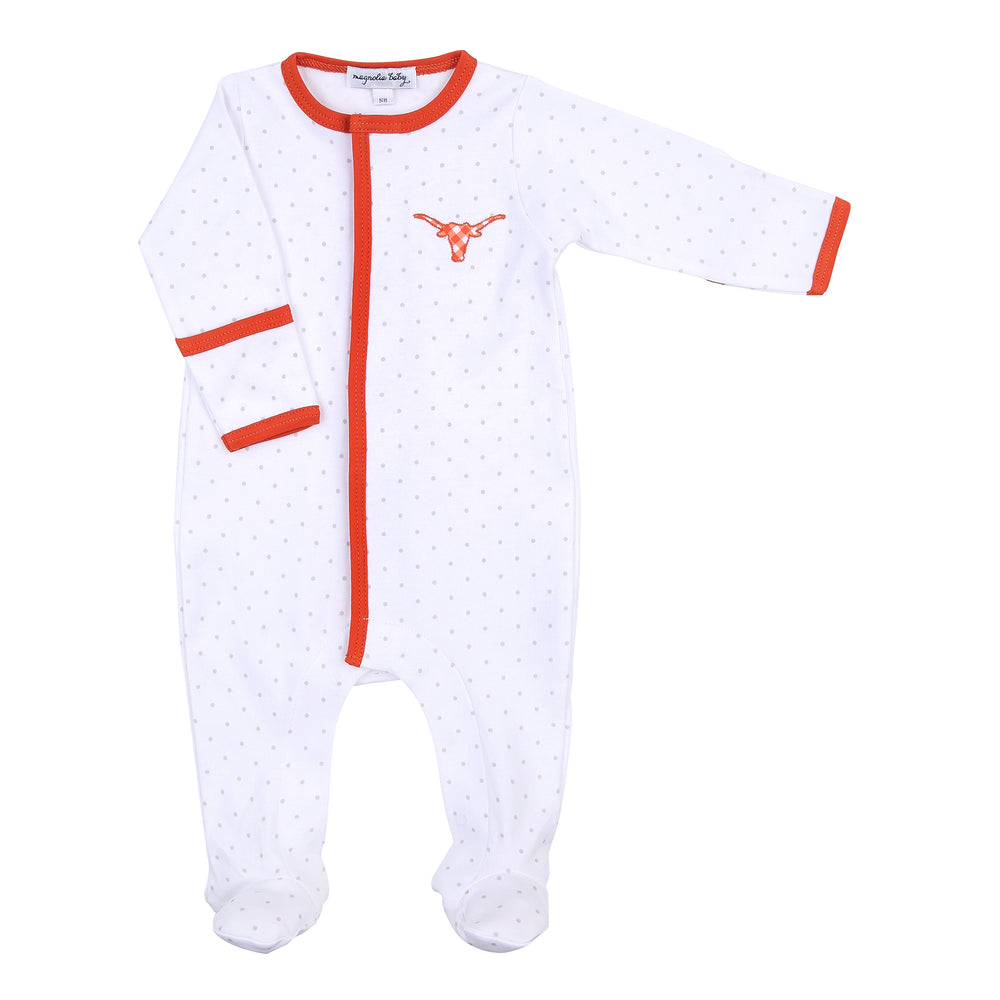 Longhorn Football Embroidered Footie