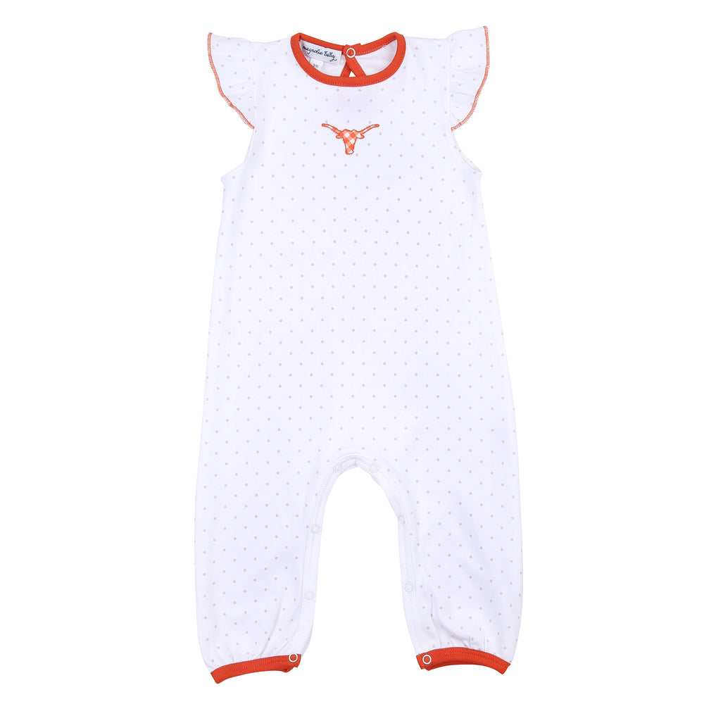 Longhorn Football Embroidered Flutters Playsuit