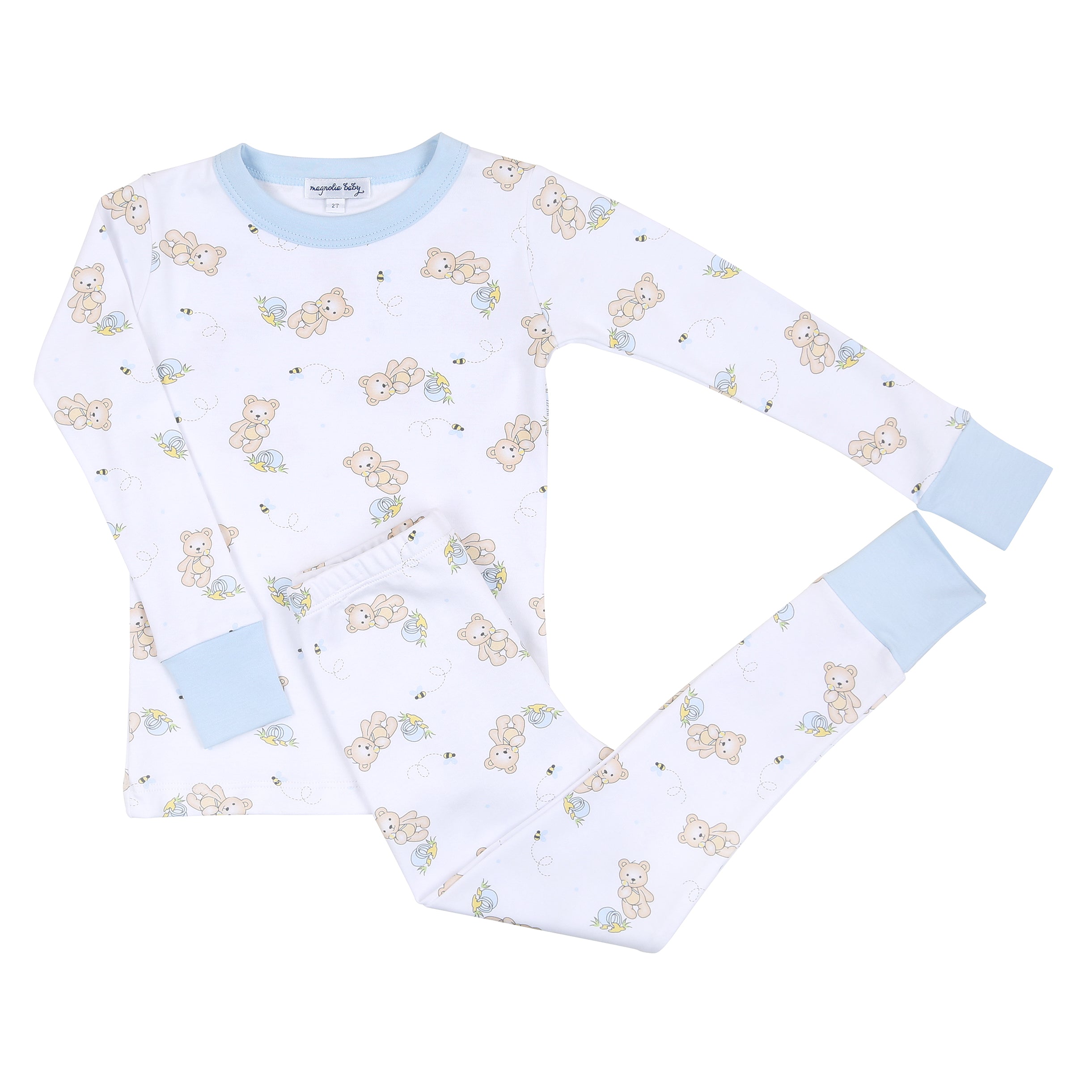 Sweet Teddies Long Pajamas - Blue