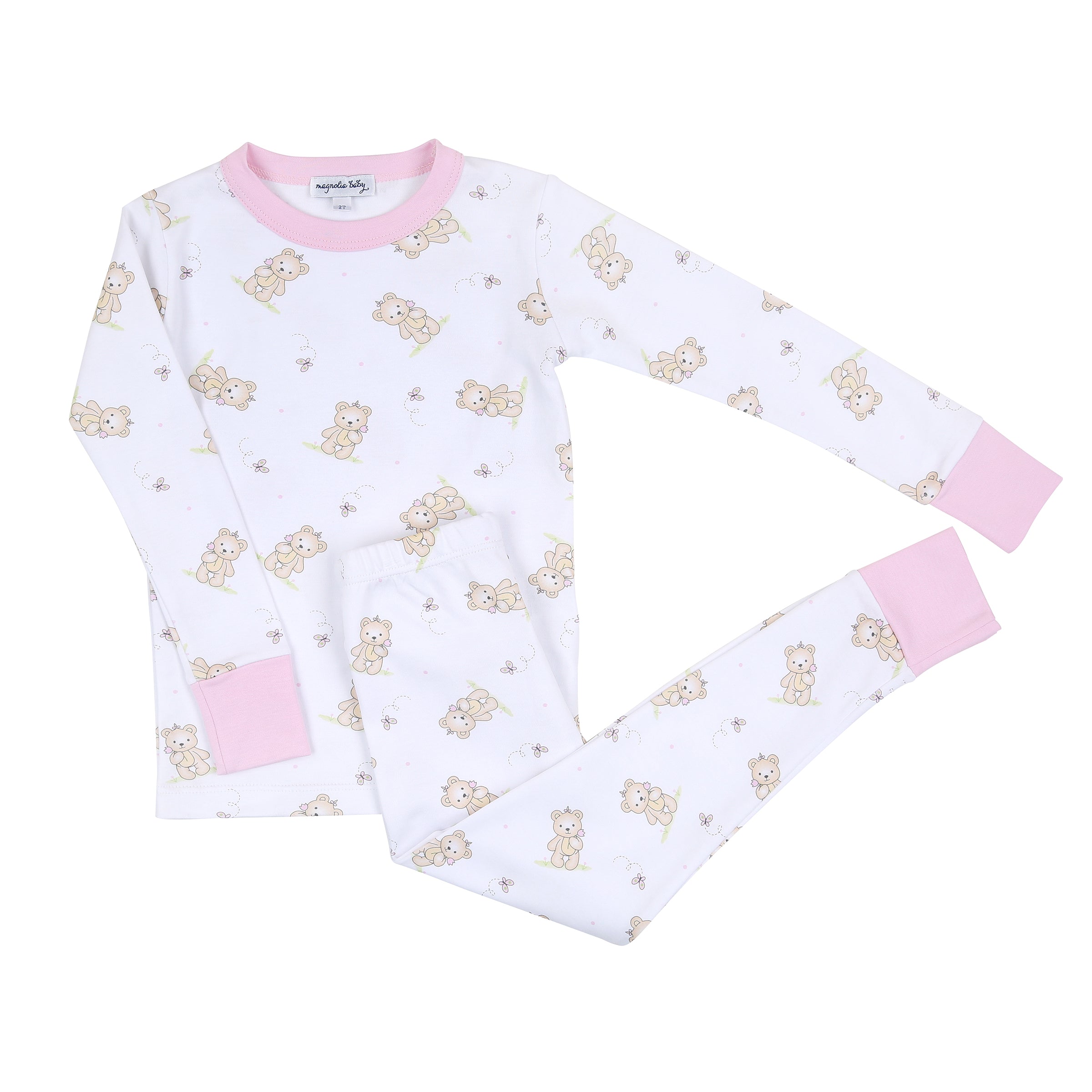 Sweet Teddies Long Pajamas - Pink