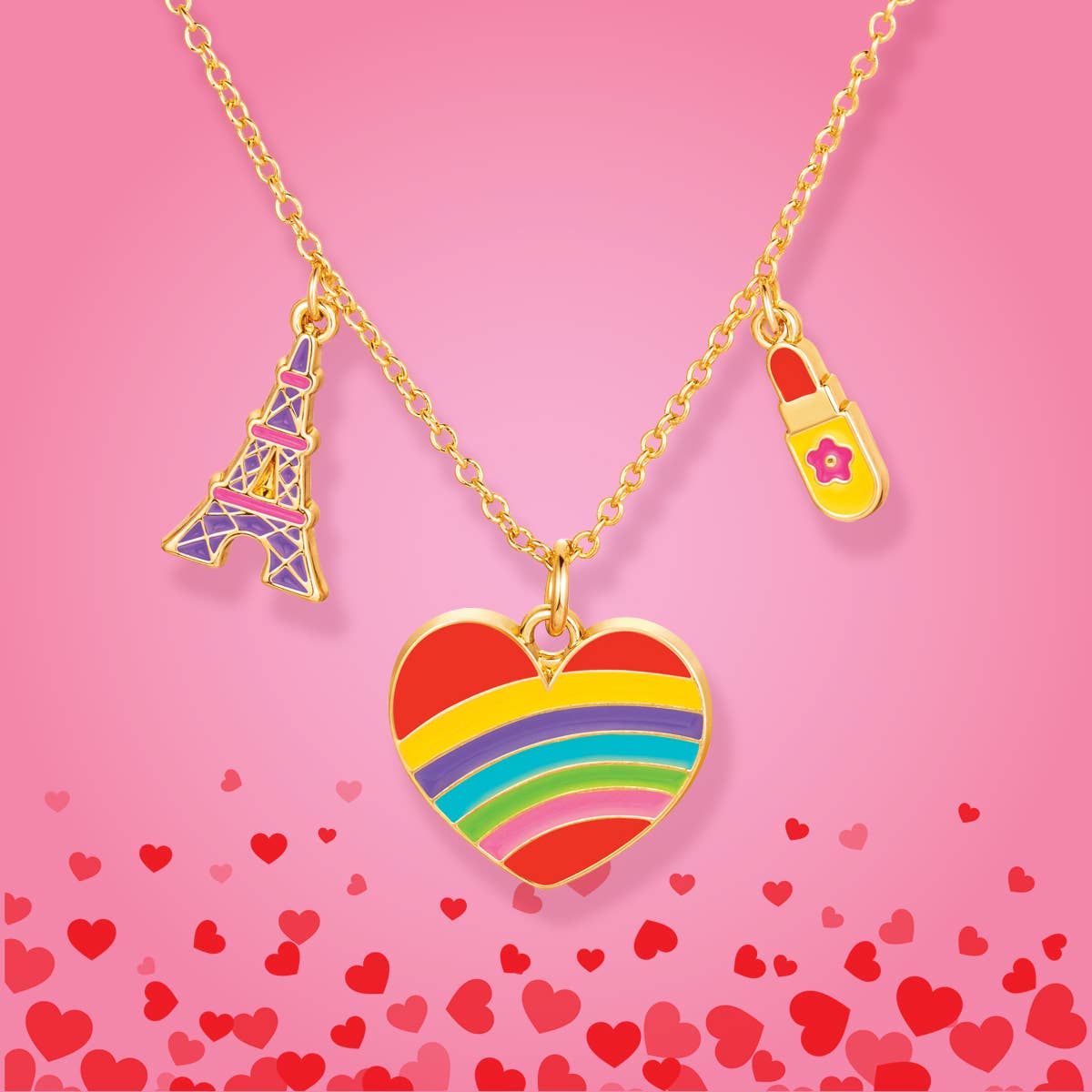 Charming Whimsy Necklace- Paris Heart