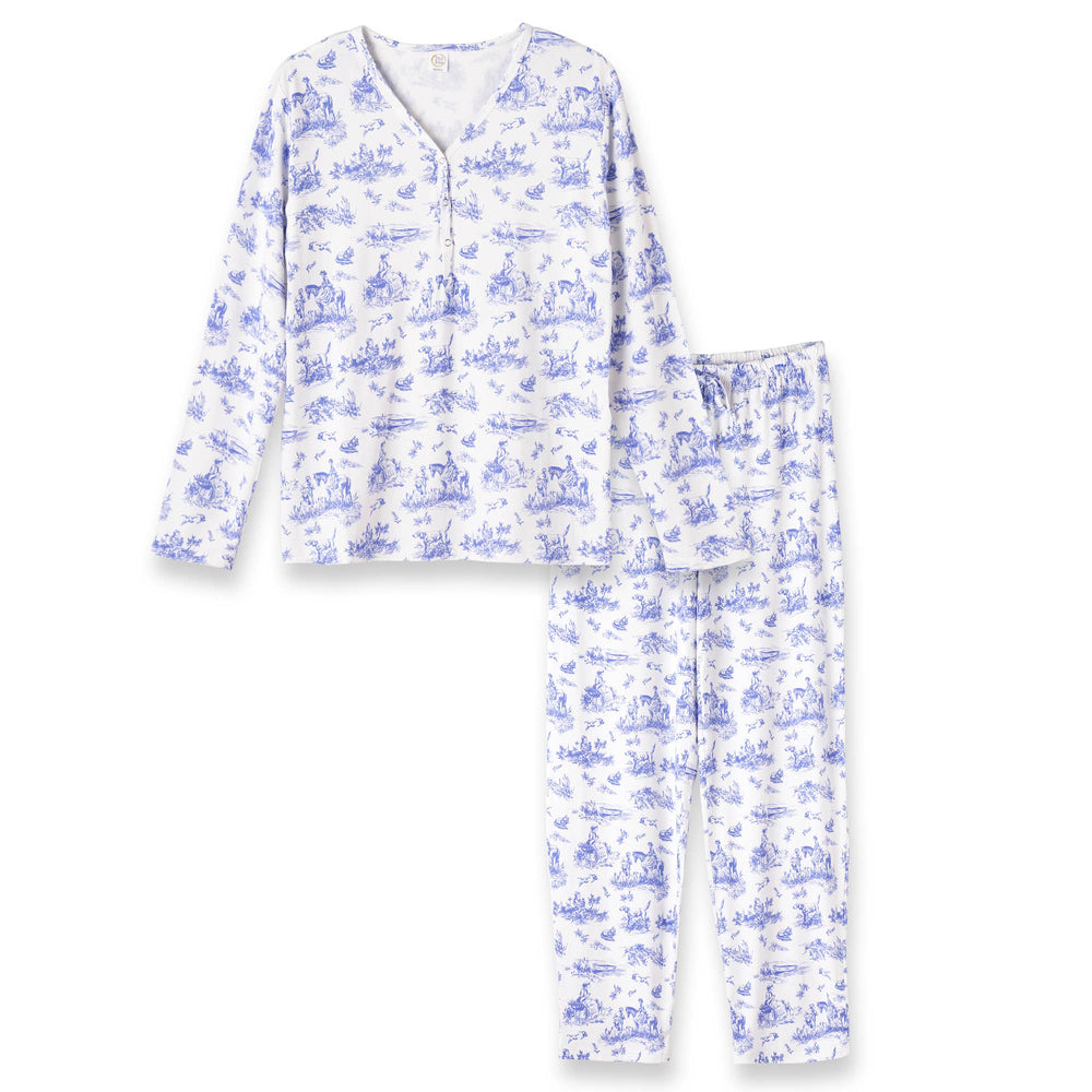 Toile de Jouy Women's Bamboo Pajamas