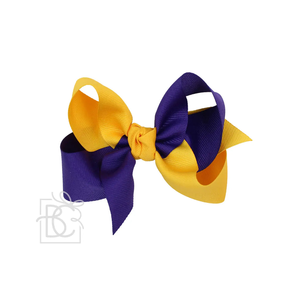Collegiate Criss Cross Bow - Purple & Gold