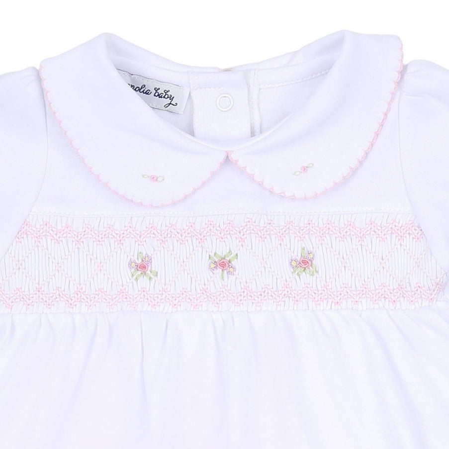 Freya and Finn Smocked Pant Set - Pink