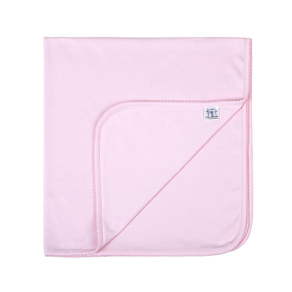 Solid Pink Receiving Blanket