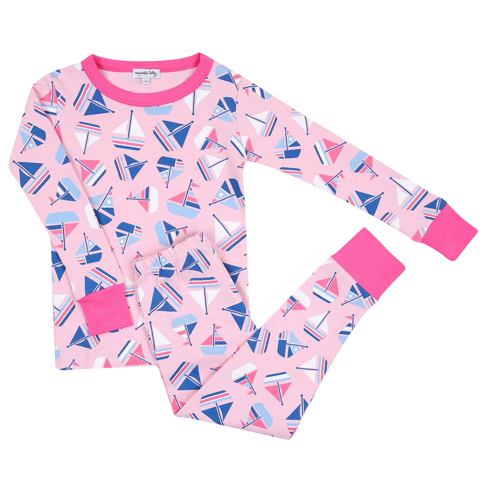 Set Sail Pink Long Pajamas