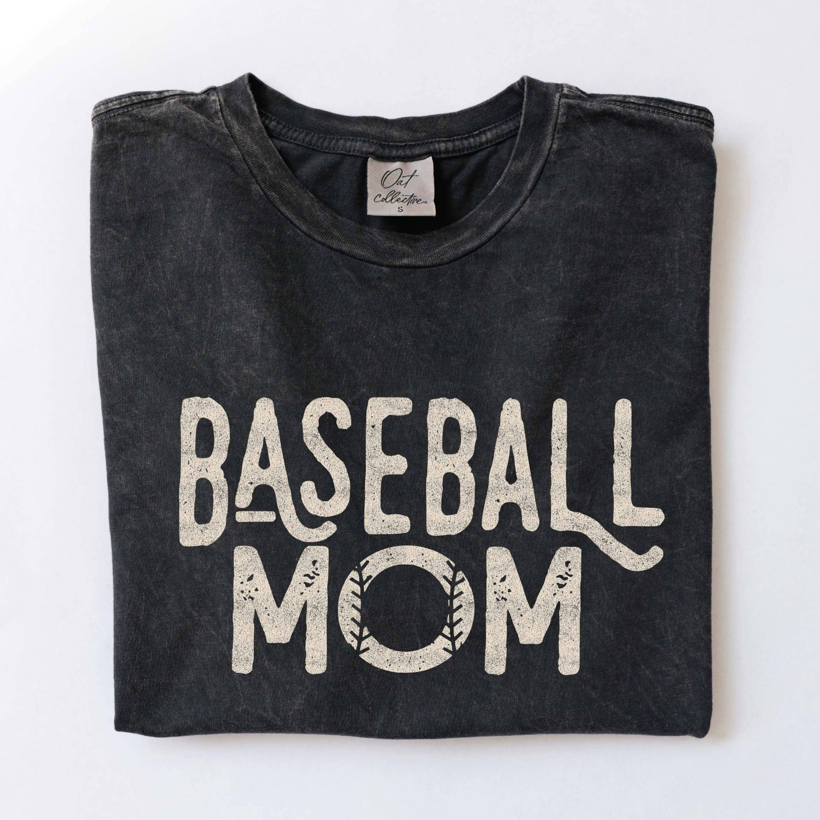 Baseball Mom Mineral Wash Short Sleeve Tee