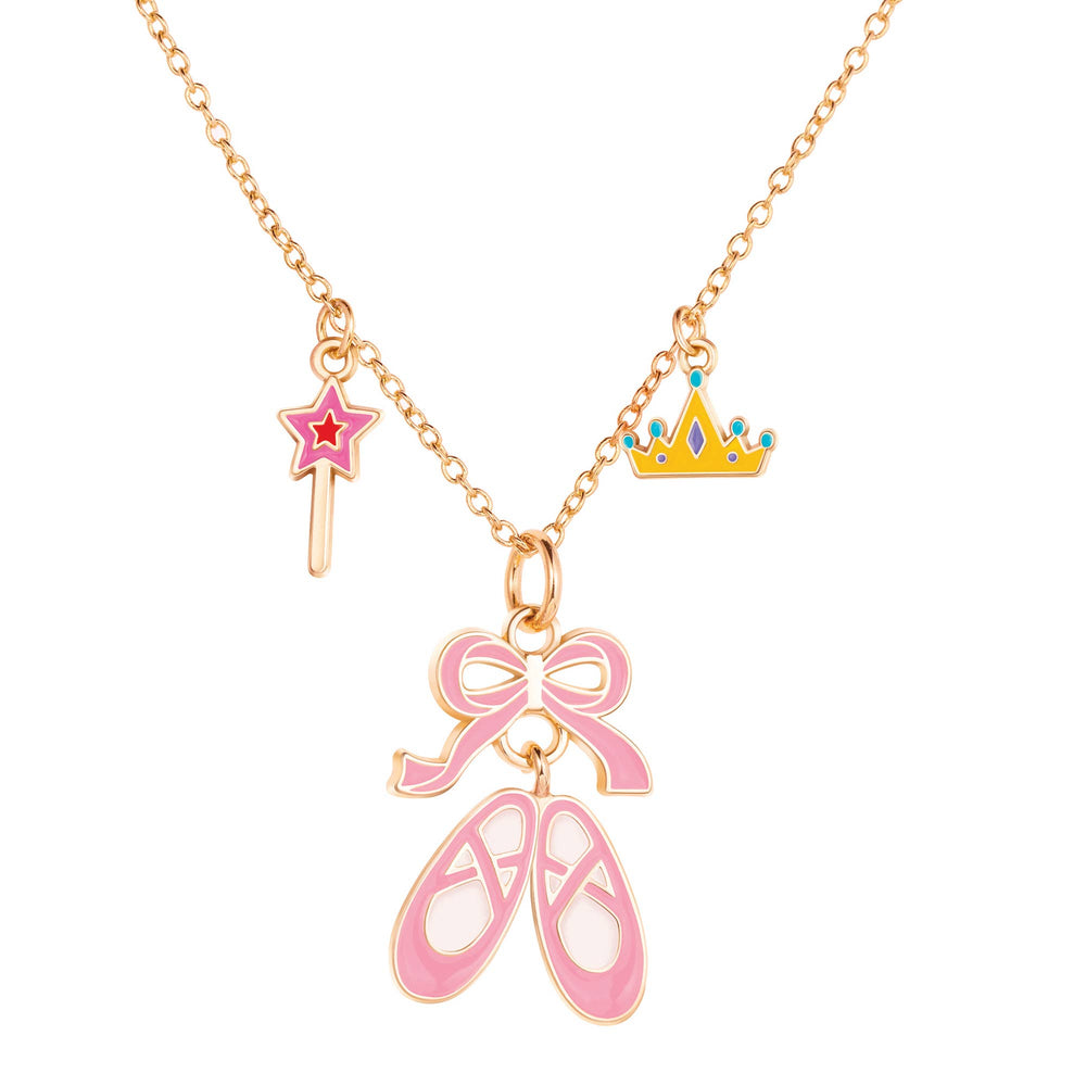 Charming Whimsy Necklace- Ballet Shoes