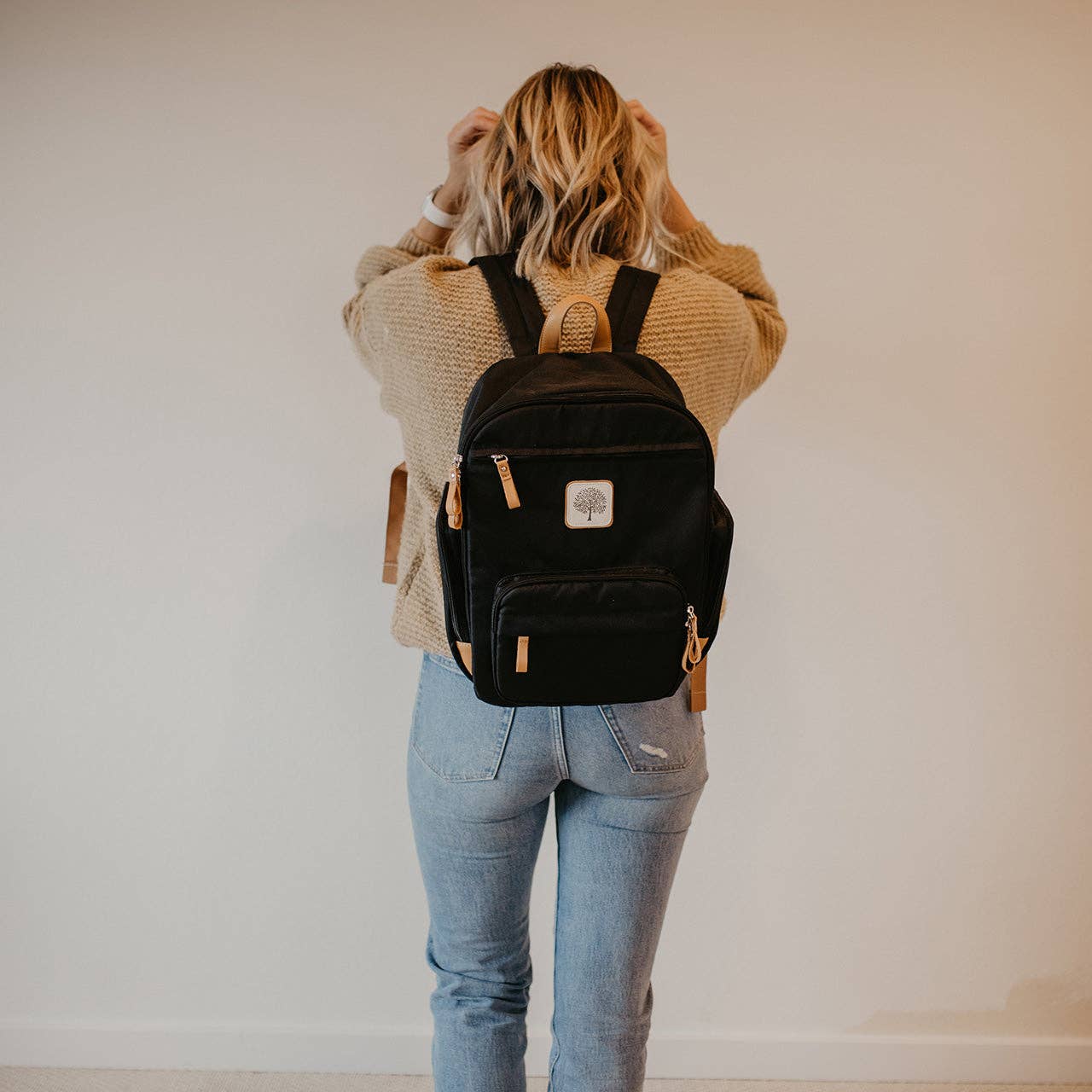 Birch Bag Mini Diaper Bag Backpack - Black