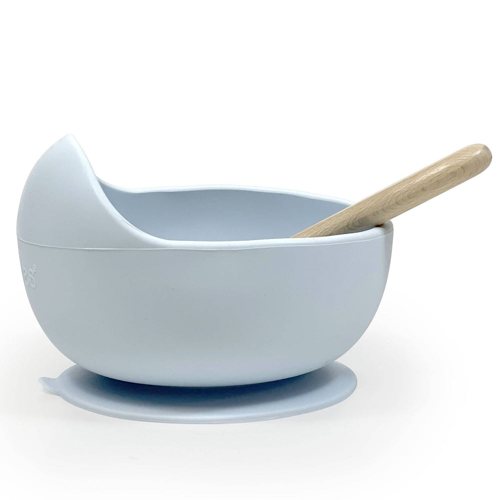 Siliscoop Bowl & Spoon Set - Blue