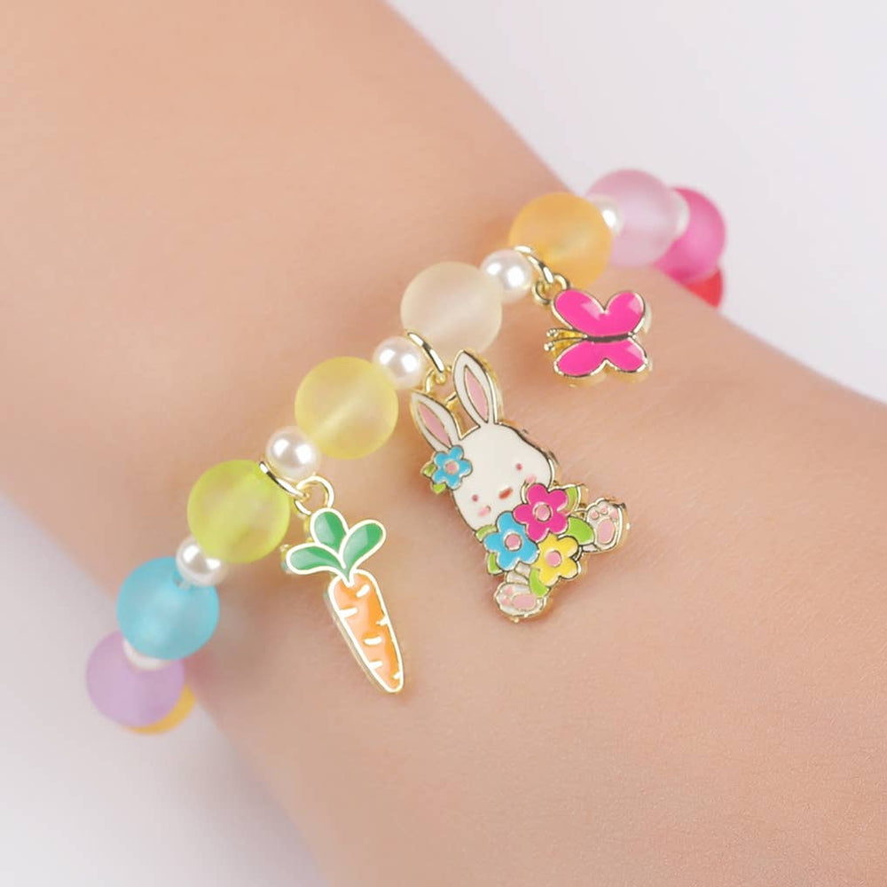 Charming Whimsy Bracelet- Bunny and Blooms