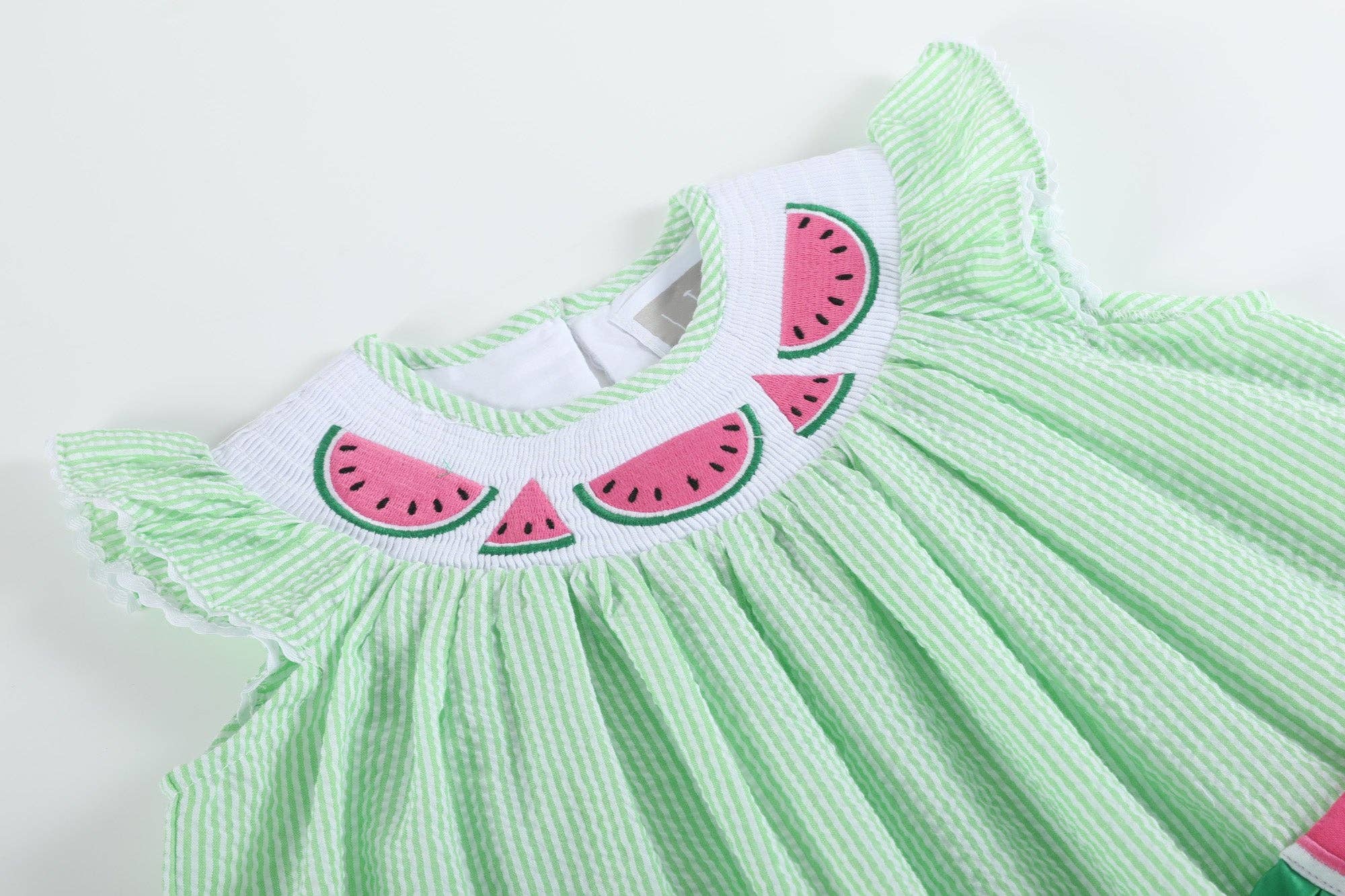 Watermelon Smocked Bishop Dress