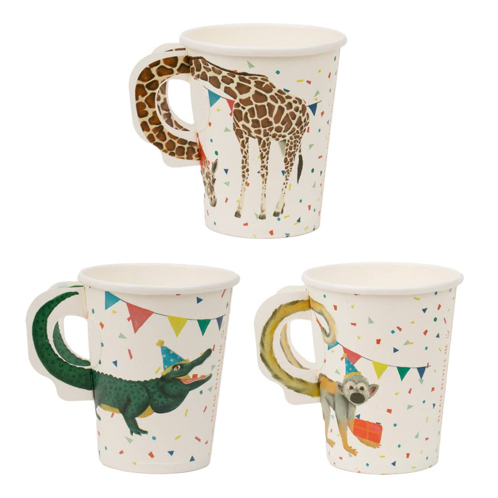 Safari Animal Paper Cups - 8 Pack