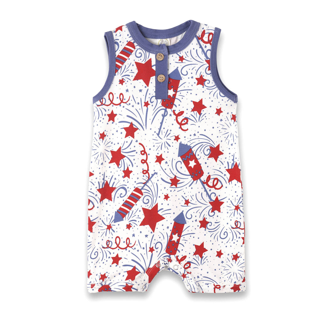4th of July Bamboo Baby Boy Romper