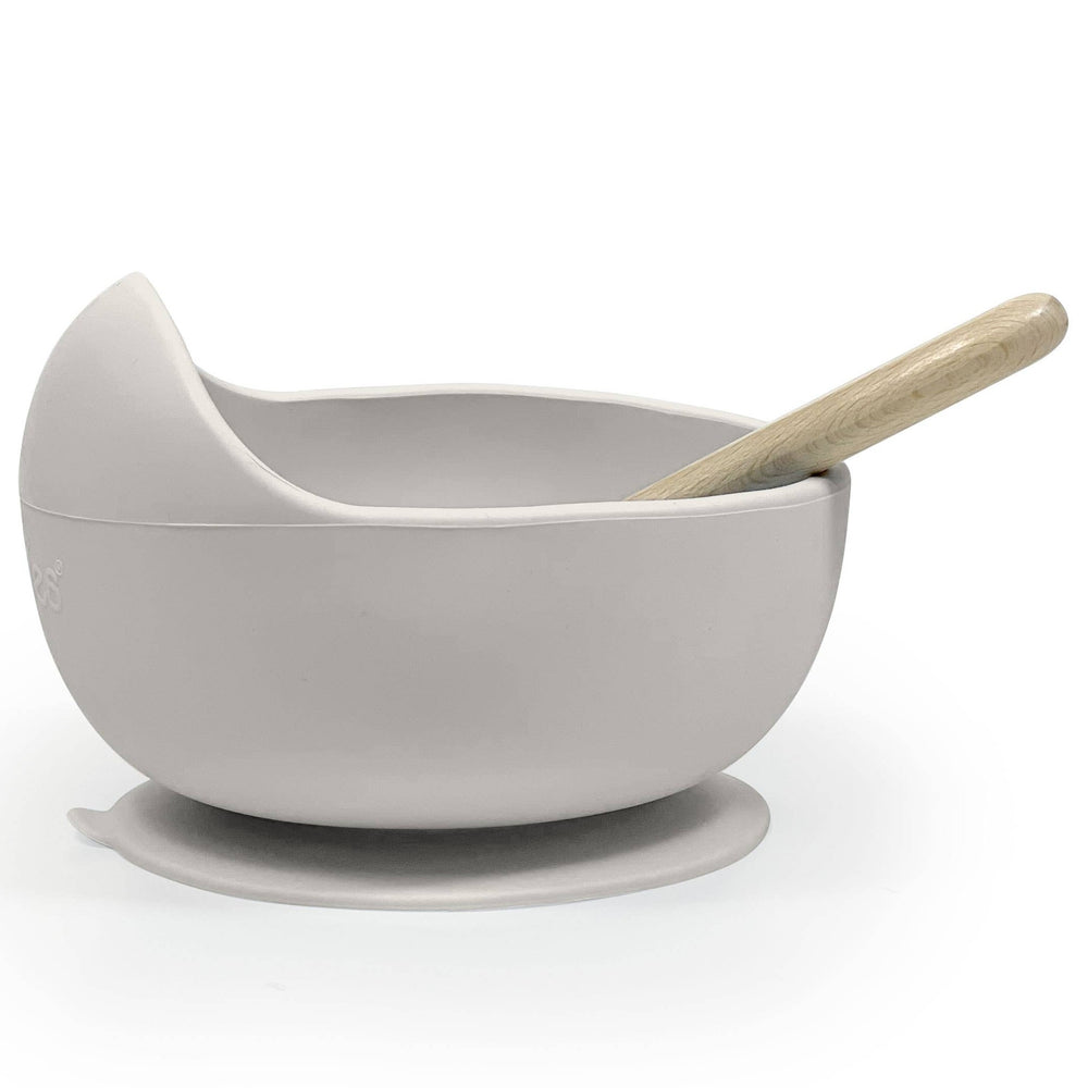 Siliscoop Bowl & Spoon Set - Sand